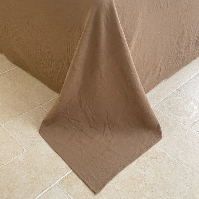 91家纺网 家纺一手货源 找家纺 慕澄家纺 2024新款美拉德风双拼四件套 美拉德-浅米+咖