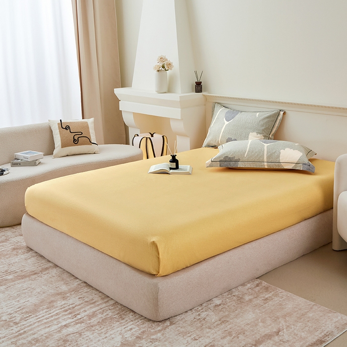 91家纺网 家纺一手货源 找家纺 橙艺家居 2024新款全棉超柔生态磨毛四件套全棉四件套纯棉四件套 人间茶白-灰