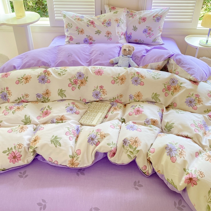 91家纺网 家纺一手货源 找家纺 黑马家居 2025新款全棉喷气13070印花单被套 初晴