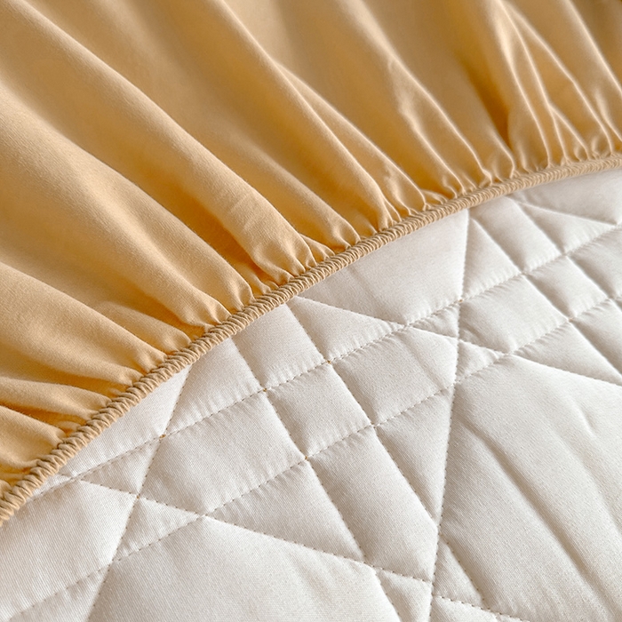 91家纺网 家纺一手货源 找家纺 3C 2024新款A类全棉水洗棉棉花床笠 米驼色-