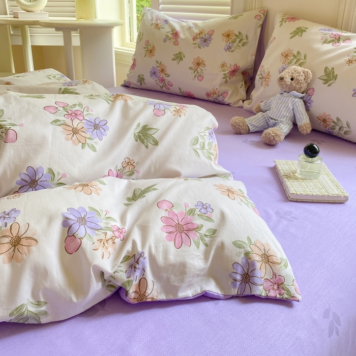 91家纺网 家纺一手货源 找家纺 黑马家居 2025新款全棉喷气13070印花单被套 初晴