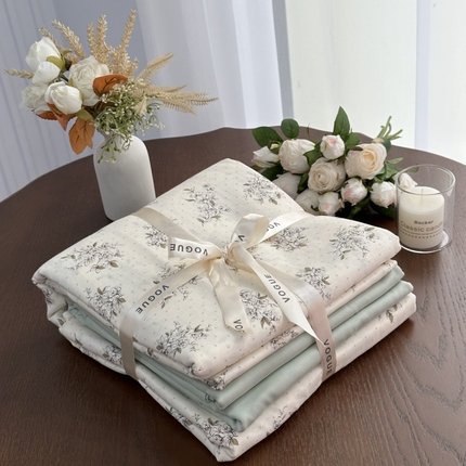 91家纺网 家纺一手货源 找家纺 （总）黛馨 2025新款A类小清新双层纱四件套---系列二