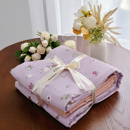 91家纺网 家纺一手货源 找家纺 （总）黛馨 2025新款A类小清新双层纱四件套---系列二