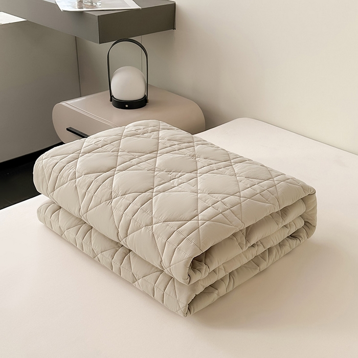 91家纺网 家纺一手货源 找家纺 3C 2024新款A类全棉水洗棉棉花床笠 月灰色-