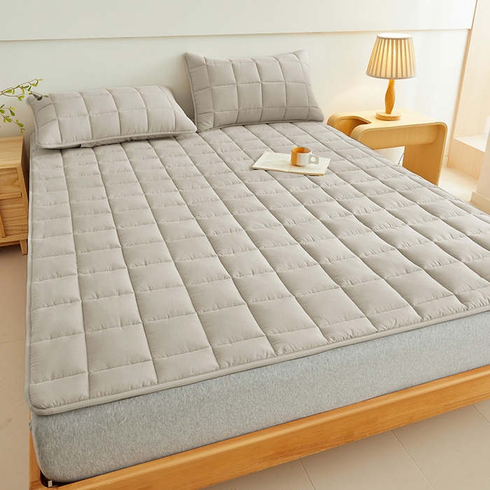 91家纺网 家纺一手货源 找家纺 3C 2024新款亲肤全棉加厚双面床护垫 星灰