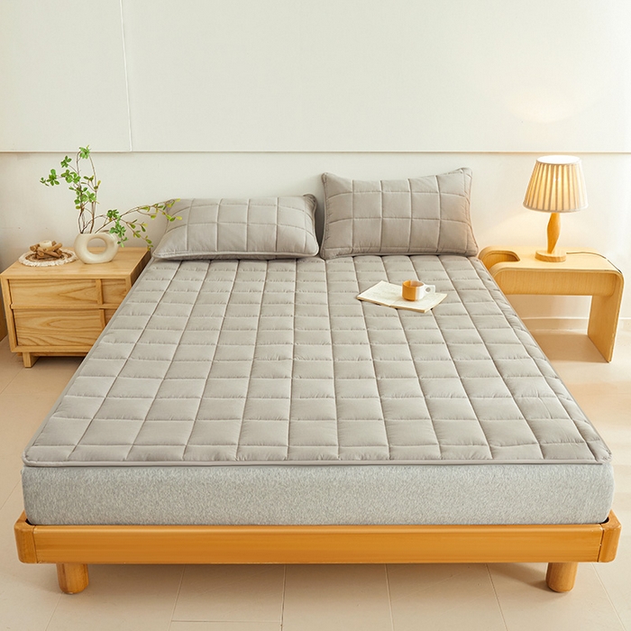 91家纺网 家纺一手货源 找家纺 3C 2024新款亲肤全棉加厚双面床护垫 星灰