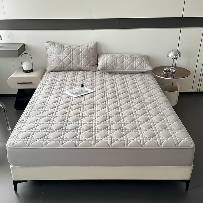 91家纺网 家纺一手货源 找家纺 3C 2024新款A类全棉水洗棉棉花床笠 夜光灰-