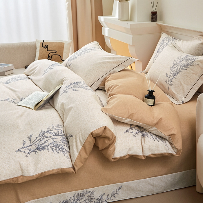 91家纺网 家纺一手货源 找家纺 橙艺家居 2024新款全棉超柔生态磨毛四件套全棉四件套纯棉四件套 柔曼