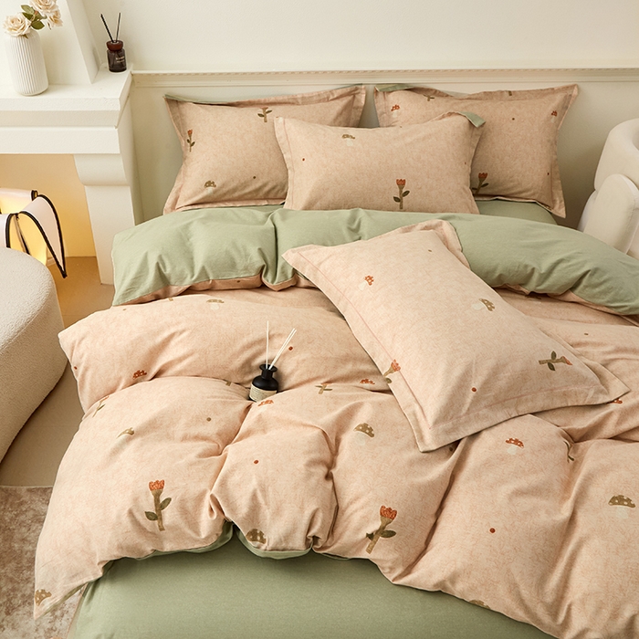 91家纺网 家纺一手货源 找家纺 橙艺家居 2024新款全棉超柔生态磨毛四件套全棉四件套纯棉四件套 伶俐