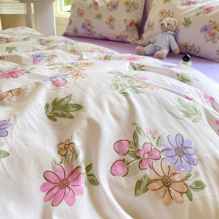 91家纺网 家纺一手货源 找家纺 黑马家居 2025新款全棉喷气13070印花单被套 初晴