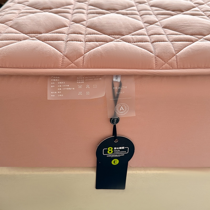 91家纺网 家纺一手货源 找家纺 3C 2024新款A类全棉水洗棉棉花床笠 柔密粉-