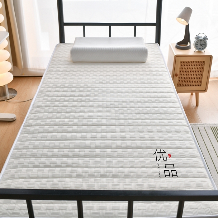 91家纺网 家纺一手货源 找家纺 顺发床垫 2025新款A类华夫格抗压棉床垫学生款图 华夫格-米白