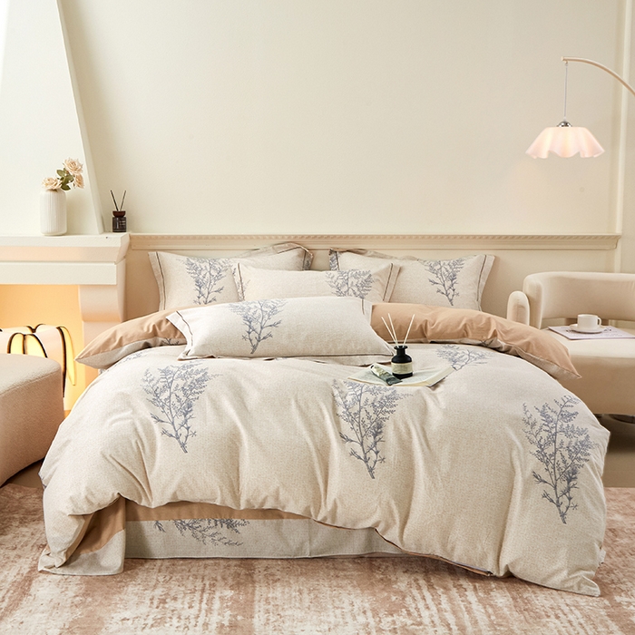 91家纺网 家纺一手货源 找家纺 橙艺家居 2024新款全棉超柔生态磨毛四件套全棉四件套纯棉四件套 柔曼