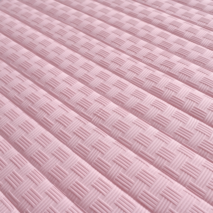 91家纺网 家纺一手货源 找家纺 顺发床垫 2025新款A类华夫格天然乳胶记忆海绵床垫学生款图 华夫格-粉色