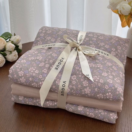 91家纺网 家纺一手货源 找家纺 （总）黛馨 2025新款全棉A类小清新双层纱四件套--系列七