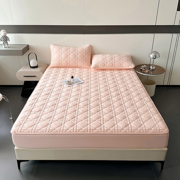 91家纺网 家纺一手货源 找家纺 3C 2024新款A类全棉水洗棉棉花床笠 香妃玉-