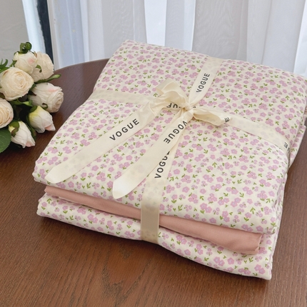 91家纺网 家纺一手货源 找家纺 （总）黛馨 2025新款A类小清新双层纱四件套（实拍）