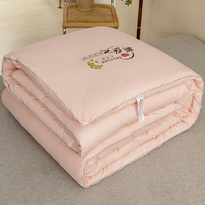 91家纺网 家纺一手货源 找家纺 优尚 2025新款华夫格水洗棉大豆被 香妃玉