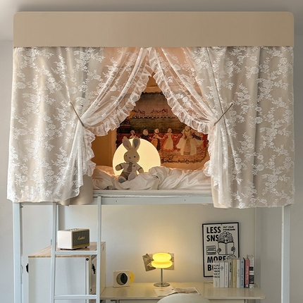 91家纺网 家纺一手货源 找家纺 都市缘蚊帐 2024新款高精密强遮光床帘学生蚊帐宫廷方帐-西西里 603西西里-香槟
