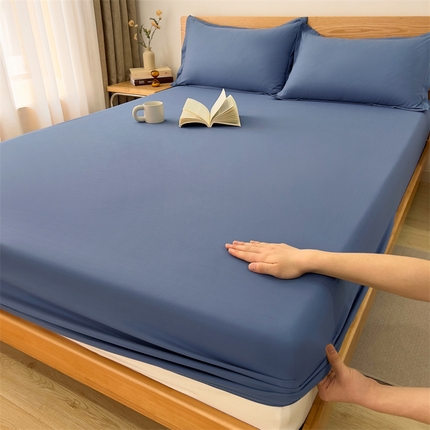 91家纺网 家纺一手货源 找家纺 （总） A类原棉防水床笠单件防水亲肤床罩透气隔尿笠高30cm纯色全包保护套