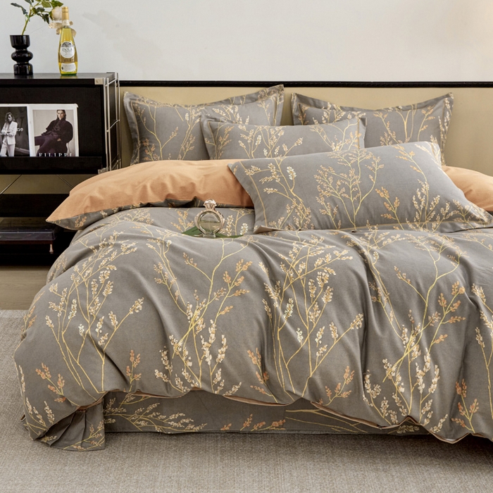 91家纺网 家纺一手货源 找家纺 橙艺家居 2024新款全棉超柔生态磨毛四件套全棉四件套纯棉四件套 爱的旋律