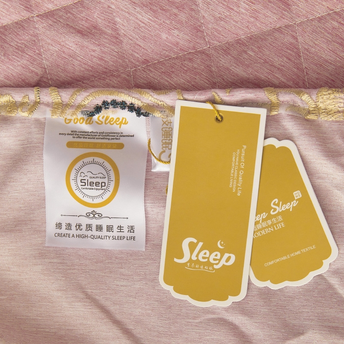 91家纺网 家纺一手货源 找家纺 罗艺轩 2024新款色织蕾丝夹棉床裙三件套-皇家贵族 皇家贵族-香妃粉