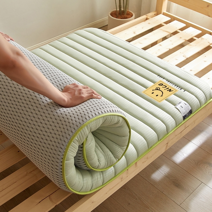 91家纺网 家纺一手货源 找家纺 卡派 2024新款泡泡棉抗压纤维棉-学生床垫 阳光-水绿