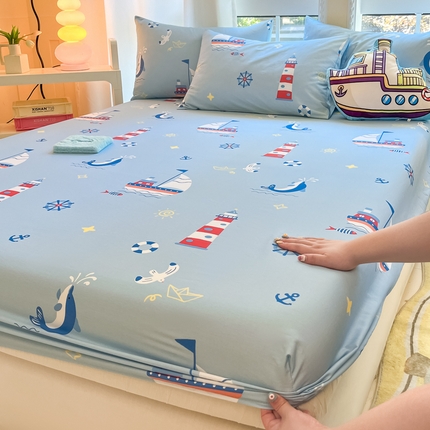 91家纺网 家纺一手货源 找家纺 （总）博雅 2024新款全棉宇航员印花单床笠单被套