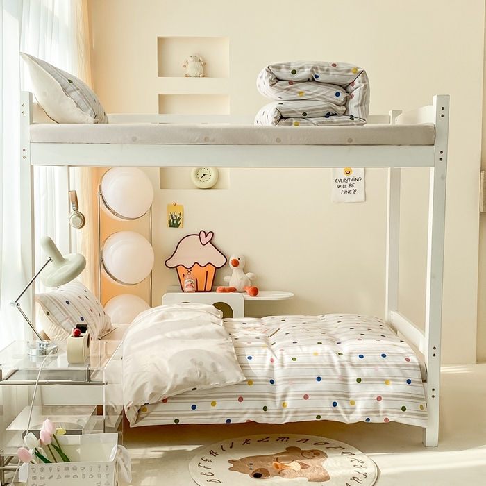 91家纺网 家纺一手货源 找家纺 卡迪亚家纺 2024新款全棉学生三件套 点滴时光