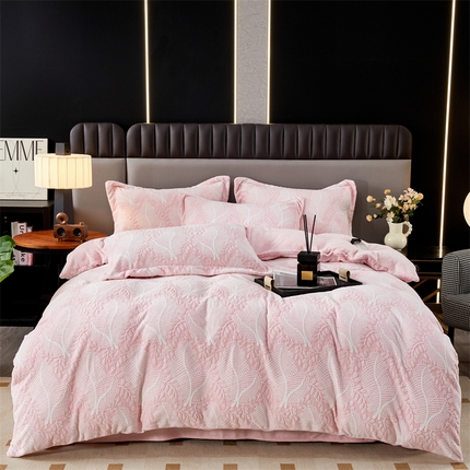 91家纺网 家纺一手货源 找家纺 （总）2024新款A类8斤雕花绒牛奶绒四件套