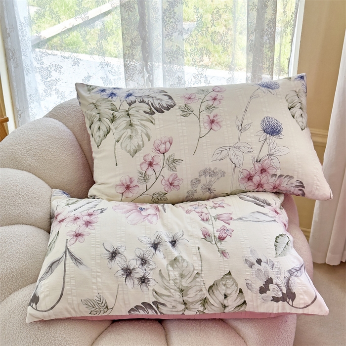 91家纺网 家纺一手货源 找家纺 富之航 2024新款云纱棉四件套现货供应 江南