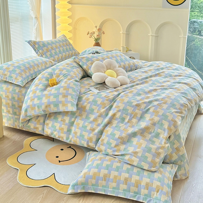 91家纺网 家纺一手货源 找家纺 优尚家纺 2025新款全棉纯棉磨毛单品被套四季款 林间织梦