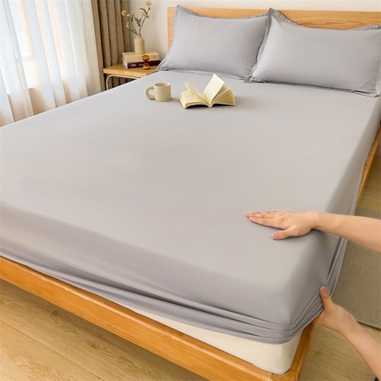 91家纺网 家纺一手货源 找家纺 （总） A类原棉防水床笠单件防水亲肤床罩透气隔尿笠高30cm纯色全包保护套