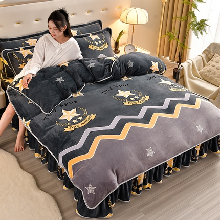 91家纺网 家纺一手货源 找家纺 总 馨梦缘 2025新款牛奶绒四件套法莱绒四件套珊瑚金貂绒四件套小包边四件套