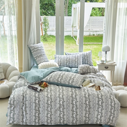 富之航 2024新款云纱棉四件套现货供应 疏影