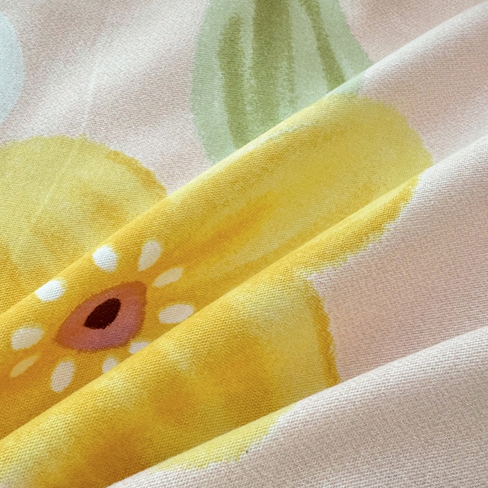 91家纺网 家纺一手货源 找家纺 优尚家纺 2025新款全棉纯棉磨毛单品被套四季款 花语甜心-粉