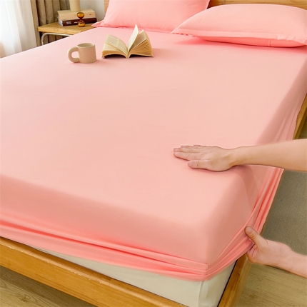 91家纺网 家纺一手货源 找家纺 （总） A类原棉防水床笠单件防水亲肤床罩透气隔尿笠高30cm纯色全包保护套