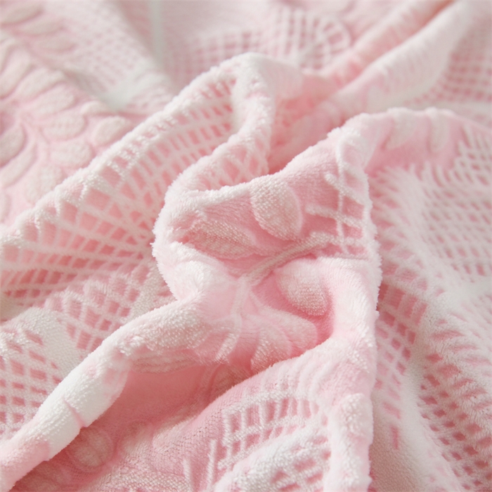 91家纺网 家纺一手货源 找家纺 2024新款A类8斤雕花绒牛奶绒四件套 秋思-粉