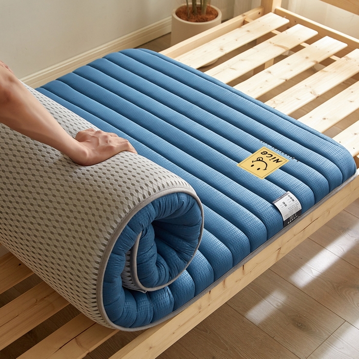 91家纺网 家纺一手货源 找家纺 卡派 2024新款泡泡棉抗压纤维棉-学生床垫 阳光-蓝