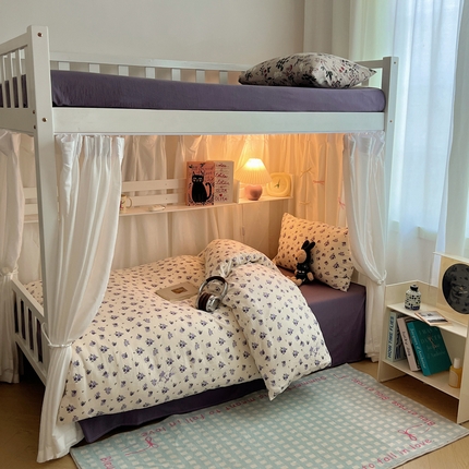 91家纺网 家纺一手货源 找家纺 （总）繁花 2024新款亲肤水洗棉学生宿舍三件套四件套