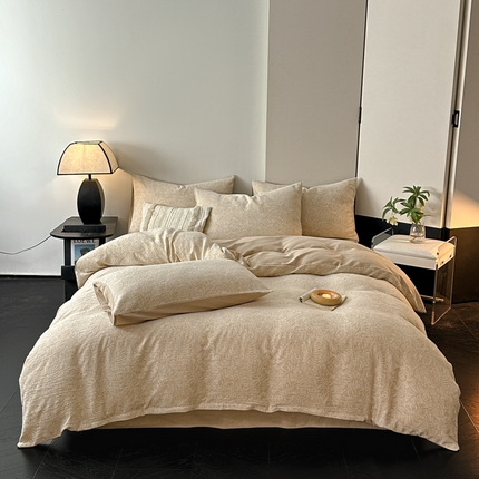 博雅 2024新款全棉提花三层纱磨毛四件套（上图送2000元货款） 摩登森林（米）