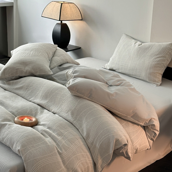 91家纺网 家纺一手货源 找家纺 （总）博雅 2024新款全棉提花三层纱磨毛四件套（上图送2000元货款）