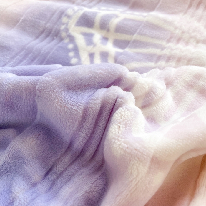 91家纺网 家纺一手货源 找家纺 言熙居家纺 2024新款AB版多功能盖毯被套 蝴蝶-粉紫