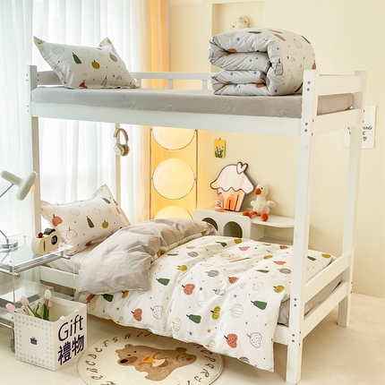 卡迪亚家纺 2024新款全棉学生三件套 星星南瓜