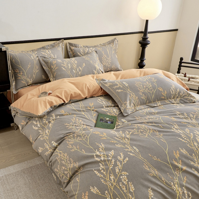 91家纺网 家纺一手货源 找家纺 橙艺家居 2024新款全棉超柔生态磨毛四件套全棉四件套纯棉四件套 爱的旋律