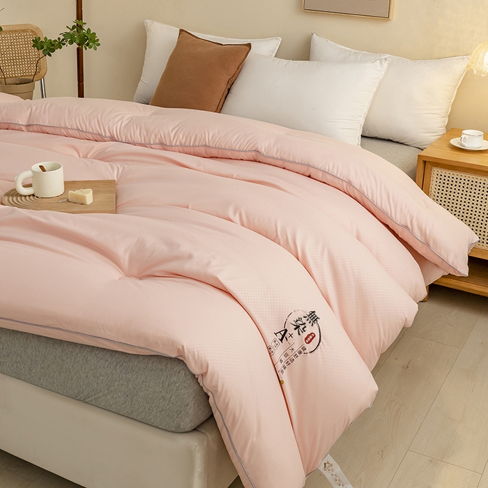 91家纺网 家纺一手货源 找家纺 优尚 2025新款华夫格水洗棉大豆被 香妃玉