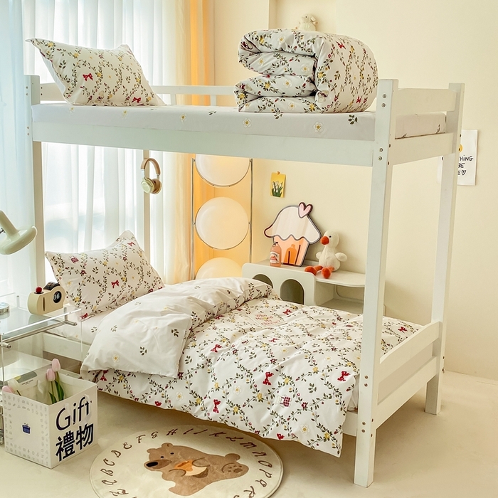 91家纺网 家纺一手货源 找家纺 卡迪亚家纺 2024新款全棉学生三件套 芳华