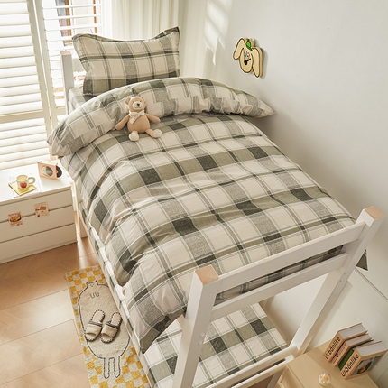 名优家纺 2024新款全棉三件套学生宿舍上下铺套件 简易时尚