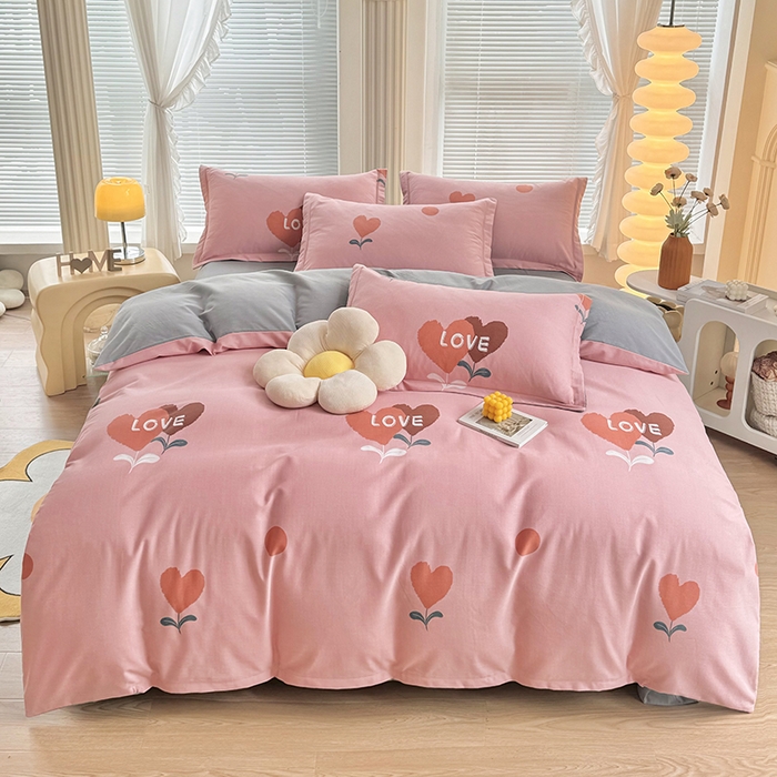 91家纺网 家纺一手货源 找家纺 优尚家纺 2025新款全棉纯棉磨毛单品被套四季款 绯心绣语