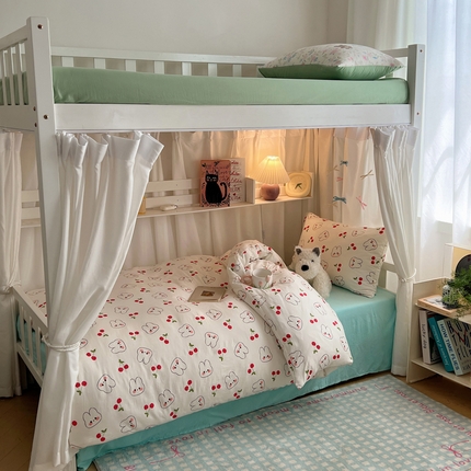 91家纺网 家纺一手货源 找家纺 （总）繁花 2024新款亲肤水洗棉学生宿舍三件套四件套